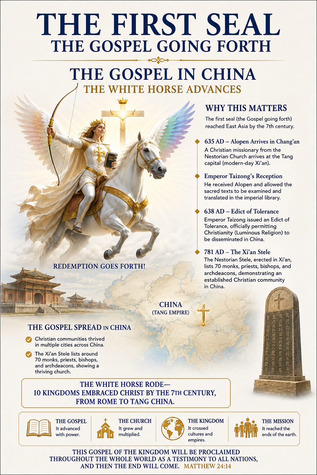 Original China Christianity history teaching poster